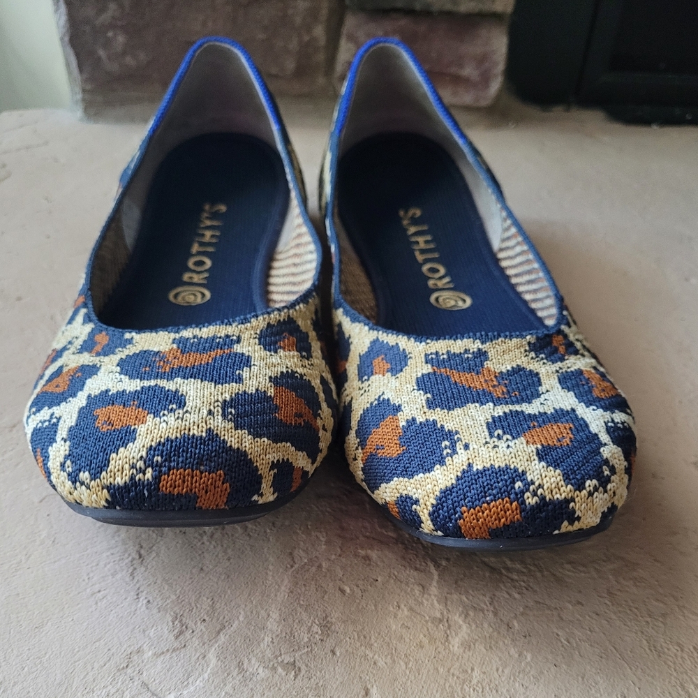 Rothy's The Square Big Cat Textile Flat Comfort Shoes Size US 12 - Picture 2 of 7